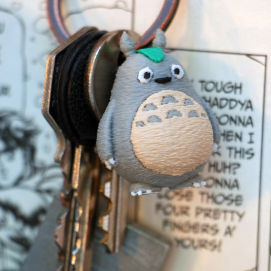 Totoro Keychain Charm – 3D Printed Anime Accessory