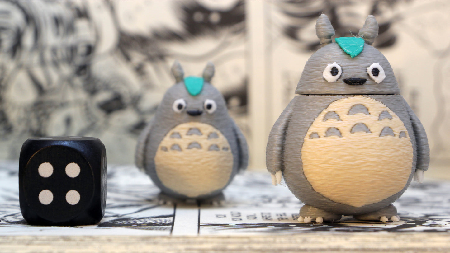 Totoro Keychain Charm with Hidden Storage for Pills and Small Items